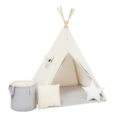 Teepee stan set pro děti béžový varianta: premium