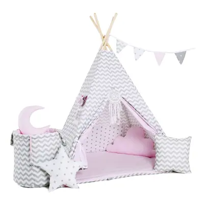 Set teepee stan pro děti růžový varianta: luxury