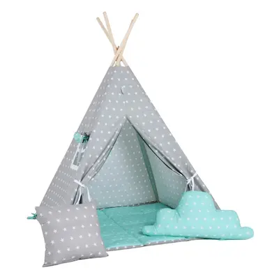 Dětský stan Set teepee stan mátový Standard varianta: standard