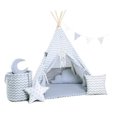 ELIS DESIGN Set teepee stan Cik cak bílý varianta: luxury