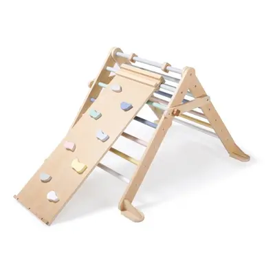 eliNeli Rostoucí montessori Piklerové trojúhelník 68 cm s prknem 2v1 - set pastel