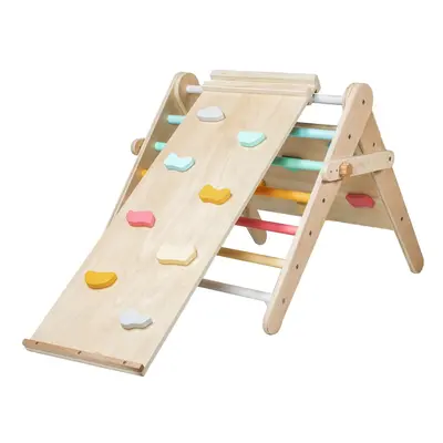 eliNeli Montessori rostoucí Piklerové trojúhelník 59 cm 3v1 s activity boardem a prknem 2v1 - pa