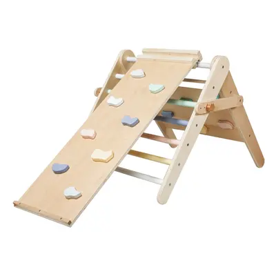 eliNeli Montessori rostoucí Piklerové trojúhelník 59 cm 3v1 s activity boardem a prknem 2v1 - fr