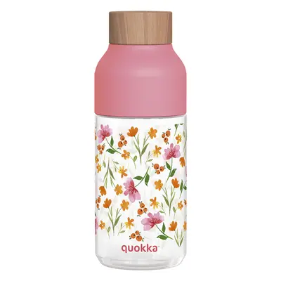 Quokka Plastová láhev Ice Pink Flowers 570 ml