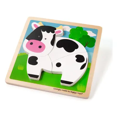 Bigjigs Toys Vkládací puzzle Kravička