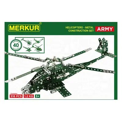 Merkur - stavebnice Merkur Helikopter Set, 515 dílů, 40 modelů