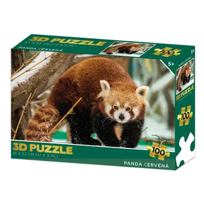 Puzzle 3D - Panda červená