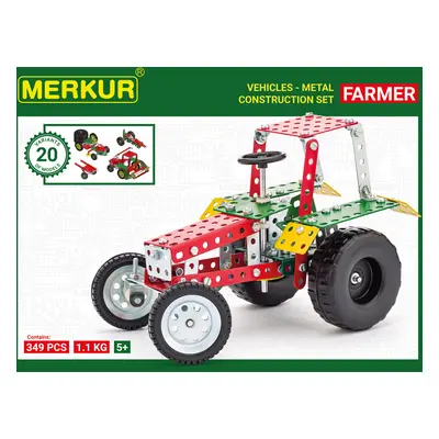 Merkur - stavebnice Merkur Farmer Set, 341 dílků, 20 modelů