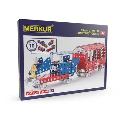 Merkur - stavebnice Merkur 032 Železniční modely, 300 dílů, 10 modelů