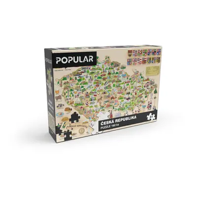 Popular Puzzle - Mapa České republiky, 160 ks