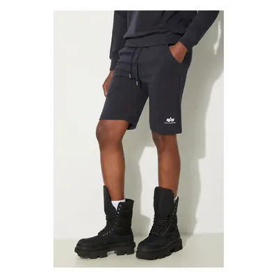 Kraťasy Alpha Industries Basic pánské, tmavomodrá barva, 116363.07-navy