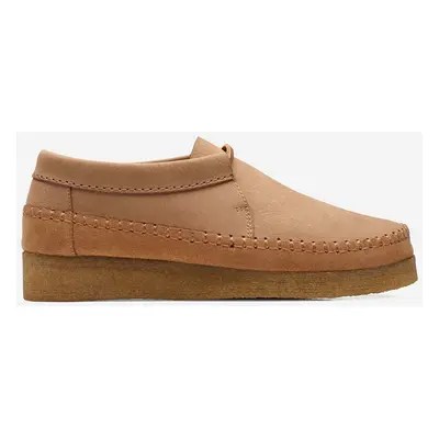 Semišové polobotky Clarks Originals Weaver hnědá barva, 26172544