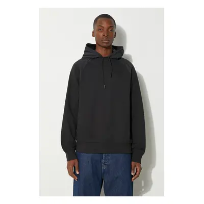 Bavlněná mikina adidas Originals pánská, černá barva, s kapucí, hladká, HR8673-black