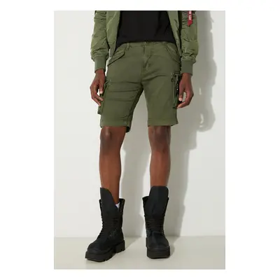 Kraťasy Alpha Industries Special OPS Short pánské, zelená barva, 106254.142-green