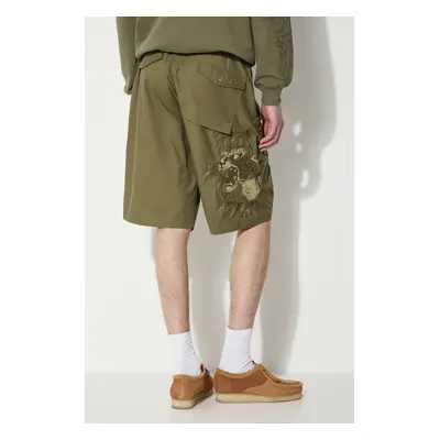 Kraťasy Maharishi Maha Tiger Loose Snoshorts pánské, zelená barva, 5099.OLIVE