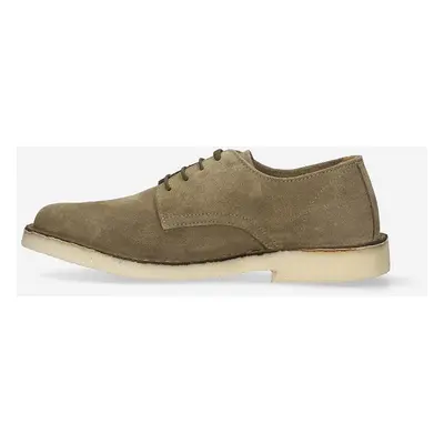 Semišové polobotky Astorflex Derby Uomo COASTFLEX 001 DARK KHAKI pánské, zelená barva