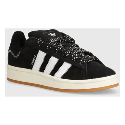 Semišové sneakers boty adidas Originals Campus 00s černá barva, IH2659