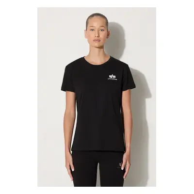 Bavlněné tričko Alpha Industries Basic černá barva, 196054.03-black