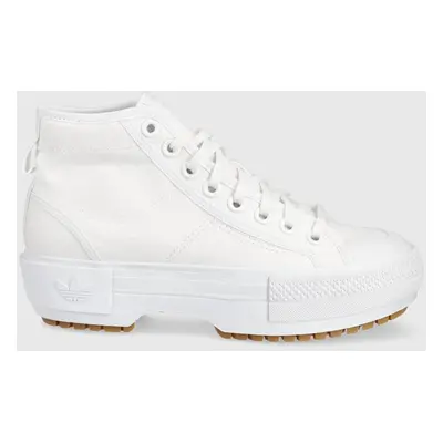 Kecky adidas Originals Nizza GZ8858 dámské, bílá barva, GZ8858-WHT/GUM3