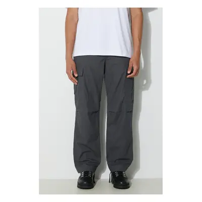 Bavlněné kalhoty Carhartt WIP Regular Cargo Pant šedá barva, ve střihu cargo, I032467.8702