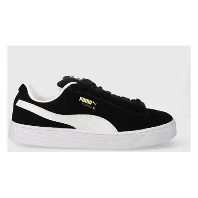 Kožené sneakers boty Puma Suede XL černá barva, 395205