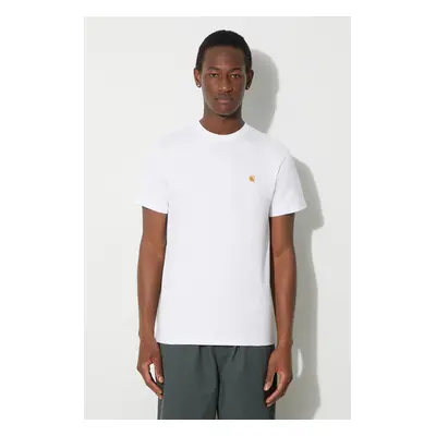 Bavlněné tričko Carhartt WIP S/S Chase T-Shirt bílá barva, I026391.00RXX