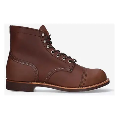 Kožené boty Red Wing Iron Ranger pánské, hnědá barva, 8111