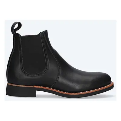 Kožené kotníkové boty Red Wing dámské, černá barva, na plochém podpatku, 3455.6inch-Black