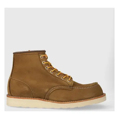 Semišové boty Red Wing 6-INCH Classic Moc Toe pánské, béžová barva, 8881