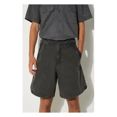 Bavlněné šortky A-COLD-WALL* Garment Dyed Panel Short ACWMB184 BLACK černá barva