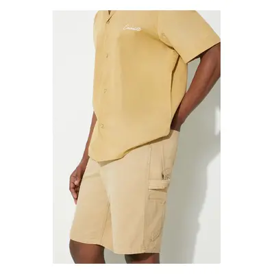 Bavlněné šortky Carhartt WIP Single Knee Short béžová barva, I027942.1YH3K