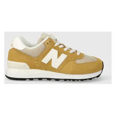 Sneakers boty New Balance 574 hnědá barva, U574PBE