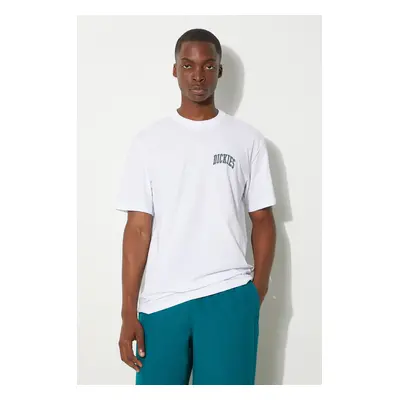 Bavlněné tričko Dickies AITKIN CHEST TEE SS bílá barva, s potiskem, DK0A4Y8O