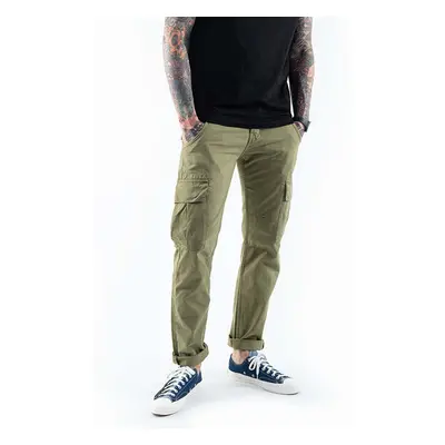 Bavlněné kalhoty Alpha Industries Agent Pant zelená barva, ve střihu cargo, 158205.11-green