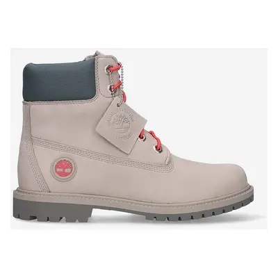 Semišové workery Timberland 6IN Hert BT Cupsole W dámské, šedá barva, na plochém podpatku, lehce