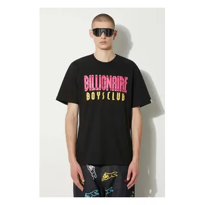 Bavlněné tričko Billionaire Boys Club Straight Logo černá barva, s potiskem, B24243