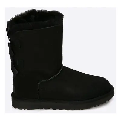 Sněhule UGG Bailey Bow II dámské, černá barva, na plochém podpatku, zateplené, 1016225.BLK