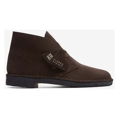 Semišové polobotky Clarks Originals Desert Boot pánské, hnědá barva, 26155485