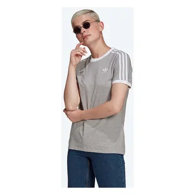 Bavlněné tričko adidas Originals adicolor Classics 3-Stripes šedá barva, s aplikací, GN2909-grey