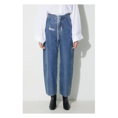 Džíny MM6 Maison Margiela Pants 5 Pockets dámské, high waist, S62LB0155