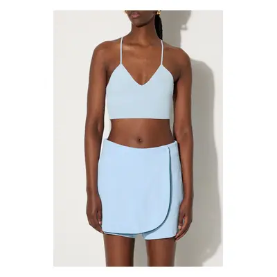 Bavlněná kalhotová sukně adidas Originals Skort 80s high waist, JC6171