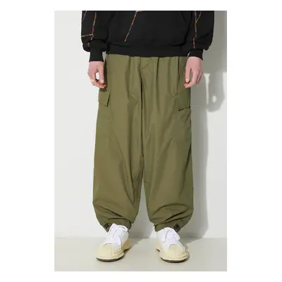 Kalhoty Universal Works Loose Cargo Pant pánské, zelená barva, ve střihu cargo, 30143.OLIVE