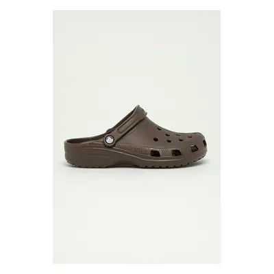 Pantofle Crocs Classic pánské, hnědá barva, 10001