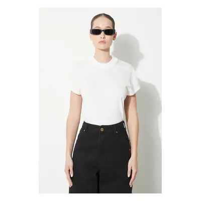 Bavlněné tričko Rick Owens Small Level T-Shirt bílá barva, DS01D1208.RN.11