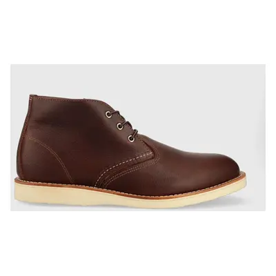 Kožené boty Red Wing Chukka pánské, hnědá barva, 3141