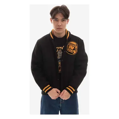 Bunda z vlněné směsi Billionaire Boys Club Astro Varsity Jacket B22301 černá barva, přechodná