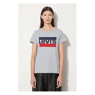 Bavlněné tričko Levi's The Perfect Tee šedá barva, 17369.1687-grey