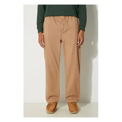 Bavlněné kalhoty Carhartt WIP Flint Pant béžová barva, jednoduché, I029919.2FSGD