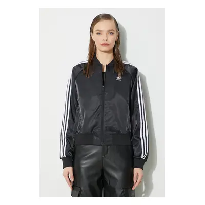 Mikina adidas Originals SST Loose dámská, černá barva, s aplikací, IU2533