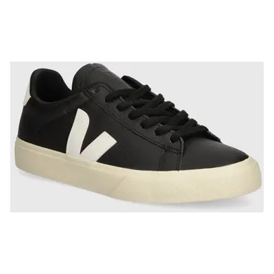 Kožené sneakers boty Veja Campo Chromefree černá barva, CP0501215